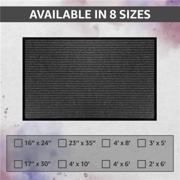 Durable Rubber Door Mat - Heavy Duty, Indoor/Outdoor, Easy to Clean, Waterproof - Picture 2 of 7